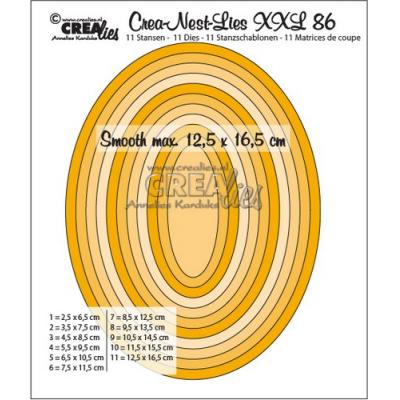 Crealies Stanzschablone - Ovale Zwischengrößen